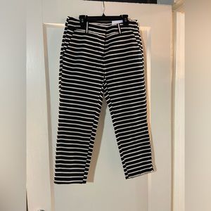 Ann Taylor Loft striped cropped pants.
